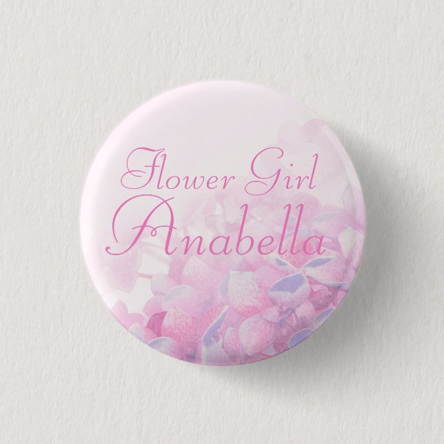 Badge Rond 2,50 Cm Goupille pourpre rose de mariage de demoiselle de (Devant)