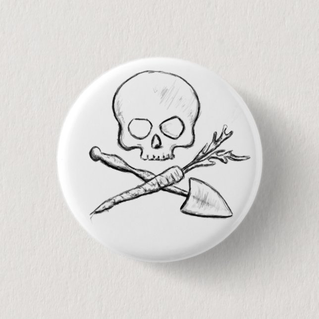 Badge Rond 2,50 Cm Goupilles de jardinier de pirate (Devant)