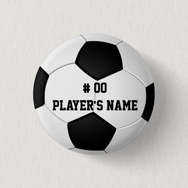 Badge Rond 2,50 Cm Goupilles personnalisées du football avec votre (Devant)