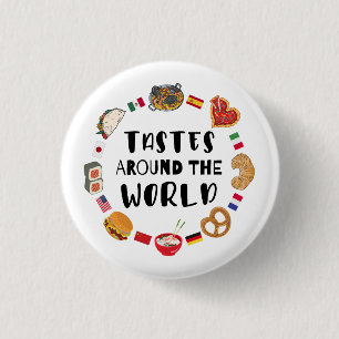 Badge Rond 2,50 Cm Goûts à travers le monde