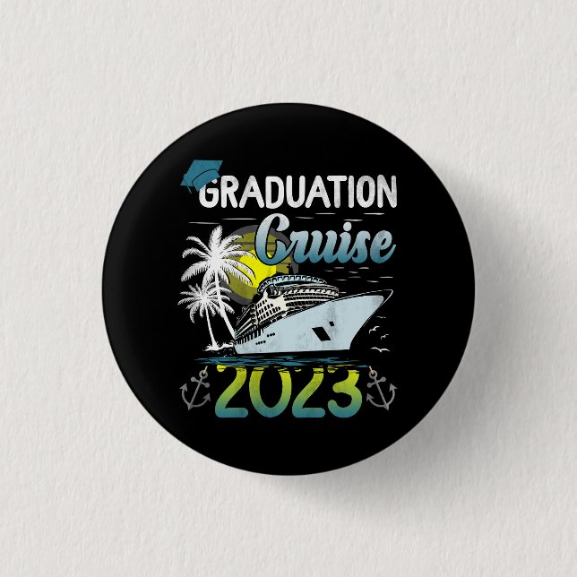 Badge Rond 2,50 Cm Graduation Graduation Trip Cruise 2023 Aw Graduat  (Devant)