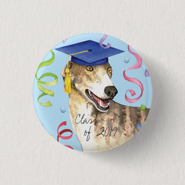 Badge Rond 2,50 Cm Gradué Greyhound (Devant)