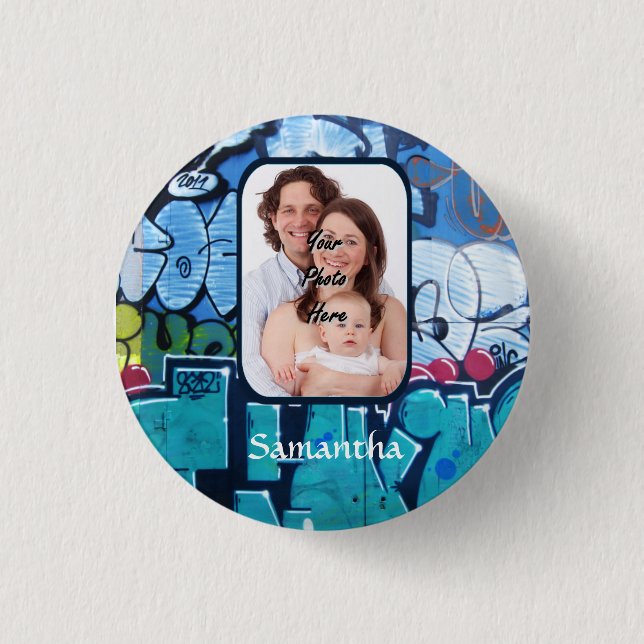 Badge Rond 2,50 Cm Graffiti personnalisé (Devant)