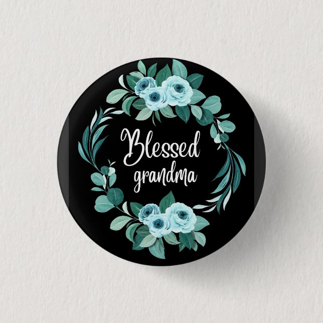 Badge Rond 2,50 Cm Grand-mère bienheureuse (Devant)