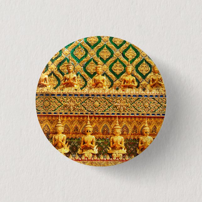 Badge Rond 2,50 Cm Grand Palace In Bangkok, Thaïlande (Devant)