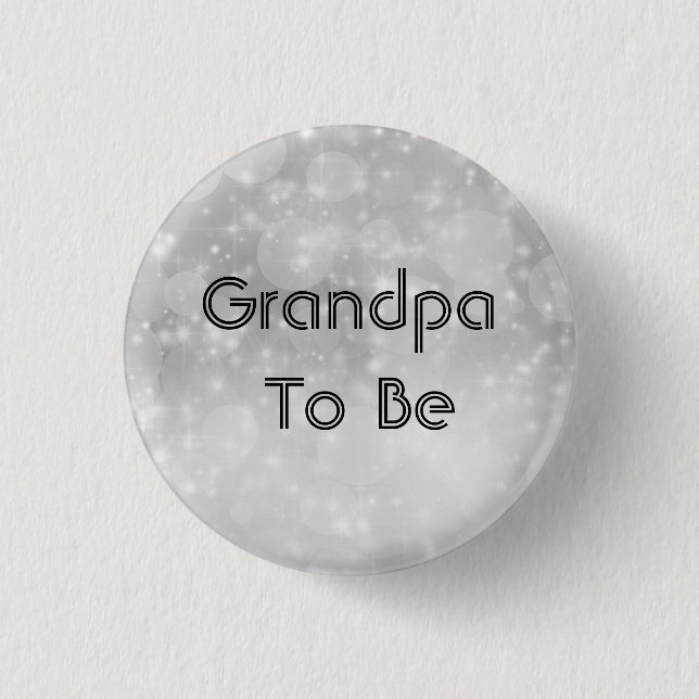 Badge Rond 2,50 Cm Grand-père à être Parties scintillant Baby shower  (Devant)