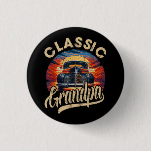 Badge Rond 2,50 Cm Grand-Père Classique Drôle Dire Voiture Amoureux H