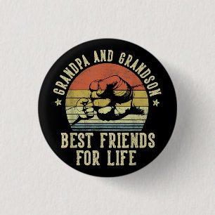 Badge Rond 2,50 Cm Grand-père et grand-fils Meilleurs amis pour la vi