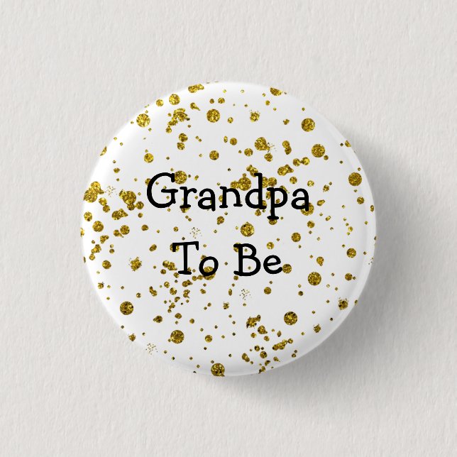 Badge Rond 2,50 Cm Grand-père pour être Baby shower de Parties scinti (Devant)