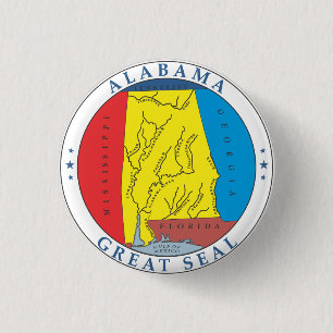 Badge Rond 2,50 Cm Grand phoque de l'Alabama