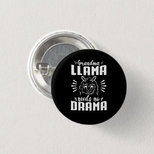 Badge Rond 2,50 Cm Grandma Llama N'A Pas Besoin De Drame Mignonne Lla