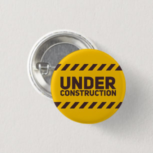 Badge Rond 2,50 Cm Graphique des enseignes de rue en construction