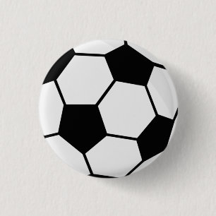 Badge Rond 2,50 Cm Graphisme de ballon de football classique Fan de s