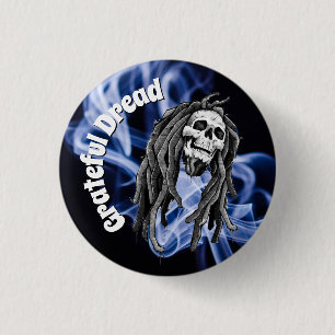 Badge Rond 2,50 Cm Grateful Dread Dreadlocks Fumer drôle