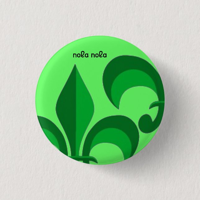 Badge Rond 2,50 Cm Green De Lis (Devant)