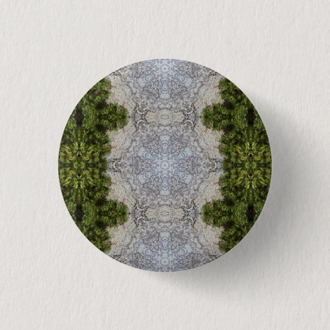 Badge Rond 2,50 Cm Green Moss & Earth Nature Art (Devant)