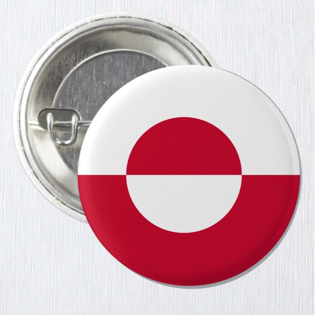 Badge Rond 2,50 Cm Greenland button, patriotic Greenland Flag fashion (Greenland Flag Button / clothing, bag button)