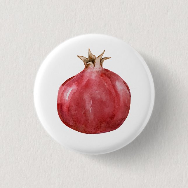 Badge Rond 2,50 Cm Grenade à l'aquarelle (Devant)