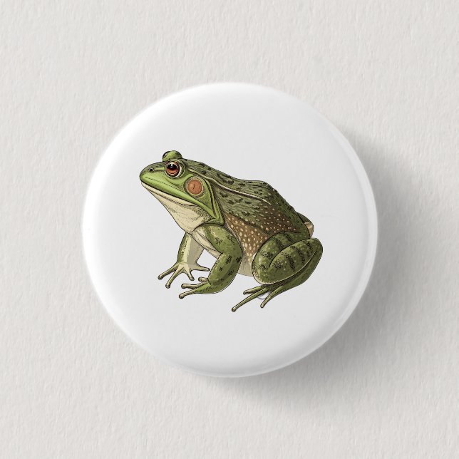 Badge Rond 2,50 Cm Grenouille (Devant)