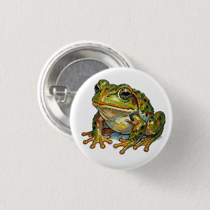 Badge Rond 2,50 Cm Grenouille Chanceuse Symbole de Bonne Fortune Cade