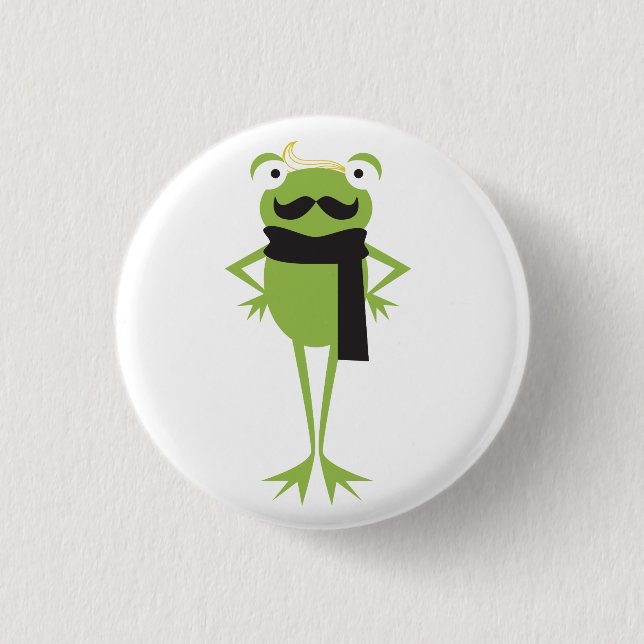 Badge Rond 2,50 Cm Grenouille de hippie (Devant)