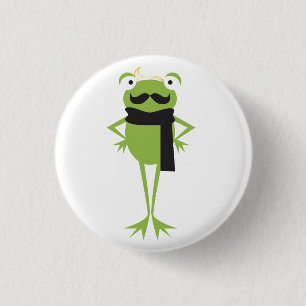 Badge Rond 2,50 Cm Grenouille de hippie