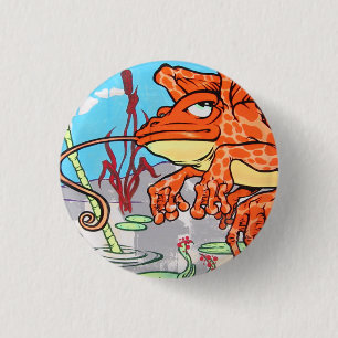 Badge Rond 2,50 Cm Grenouille de vol