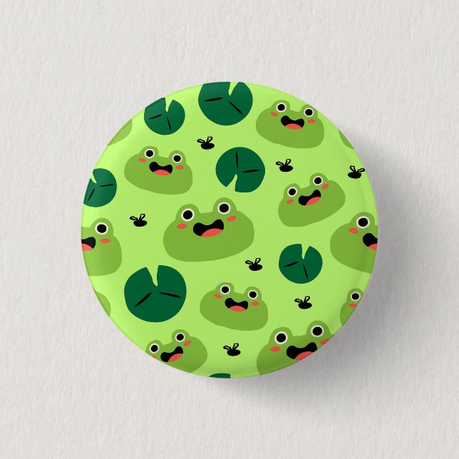 Badge Rond 2,50 Cm Grenouille drôle (Devant)