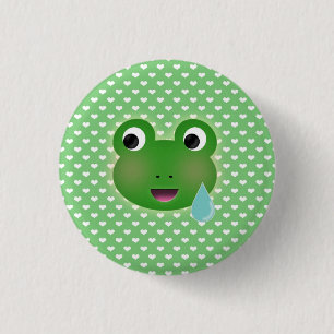 Badge Rond 2,50 Cm Grenouille Kawaii