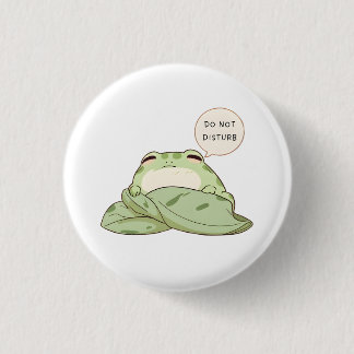 Badge Rond 2,50 Cm Grenouille mignonne en mode Ne Pas Déranger