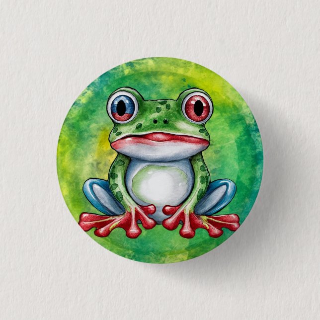 Badge Rond 2,50 Cm Grenouille mûre (Devant)