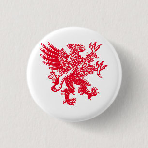 Badge Rond 2,50 Cm Griffin - Rouge