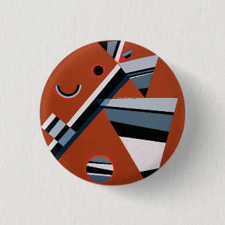 Badge Rond 2,50 Cm Gris de Kandinsky Peinture Abstraite Art moderne