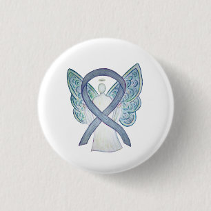 Badge Rond 2,50 Cm Gris Sensibilisation Ruban Angle Personnalisé Pins