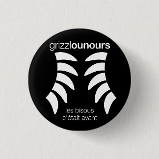 Badge Rond 2,50 Cm Grizzlounours Collection.