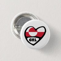 Groenland Code du pays Drapeau Cardiaque Badge, GR