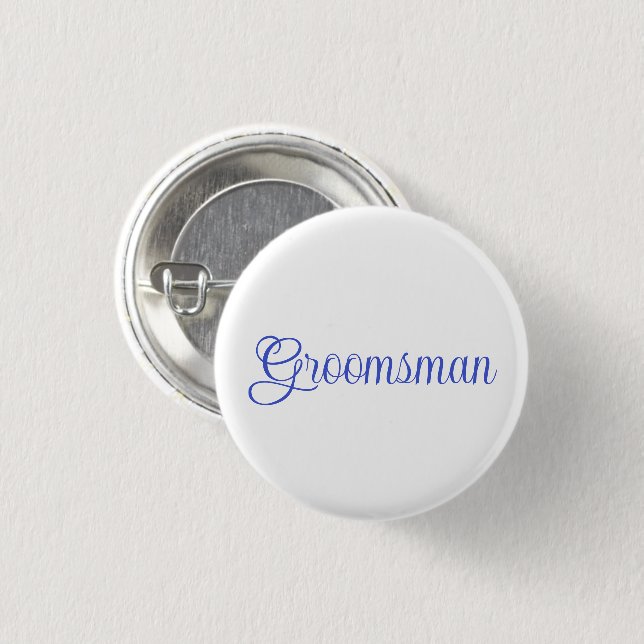 Badge Rond 2,50 Cm Groomsman (Devant & derrière)