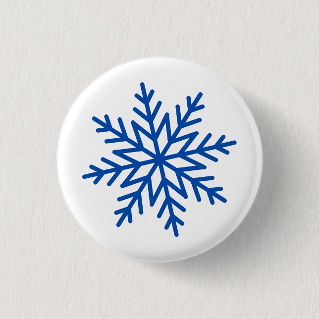 Badge Rond 2,50 Cm Gros flocon de neige (Devant)