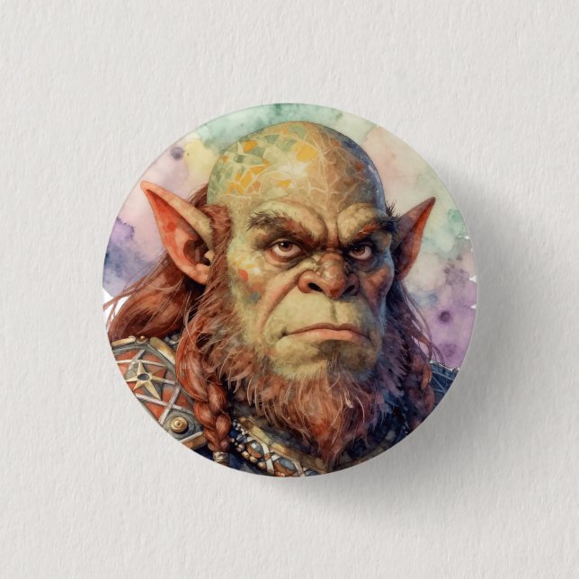 Badge Rond 2,50 Cm Guerrier de fantasy : Dagar (Devant)