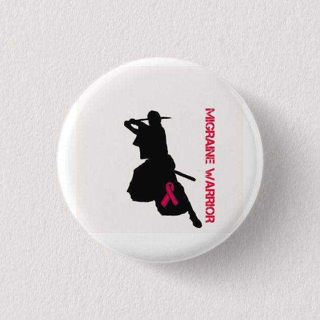 Badge Rond 2,50 Cm Guerrier de migraine (Devant)