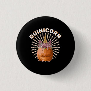 Badge Rond 2,50 Cm Guinicorne Guinée Cochon Unicorn