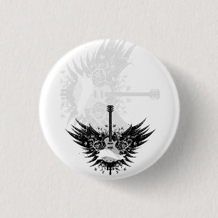 Badge Rond 2,50 Cm Guitar-Angel