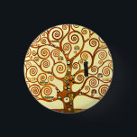 Badge Rond 2,50 Cm Gustav Klimt L'Arbre de la Vie Art fine<br><div class="desc">Gustav Klimt Bouton Arbre de Vie Art</div>