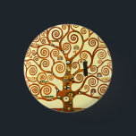 Badge Rond 2,50 Cm Gustav Klimt L'Arbre de la Vie Art fine<br><div class="desc">Gustav Klimt Bouton Arbre de Vie Art</div>