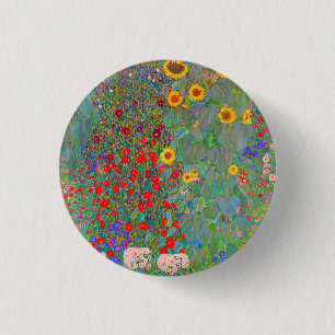 Badge Rond 2,50 Cm Gustav Klimt's Farm Garden with Sunflowers   