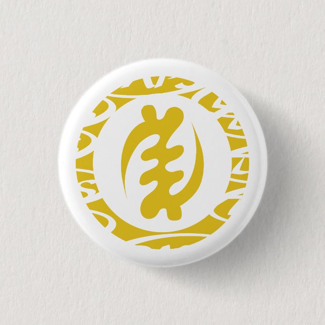 Badge Rond 2,50 Cm Gye Nyame (Devant)