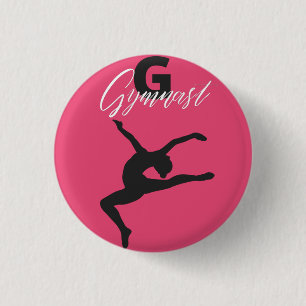 Badge Rond 2,50 Cm Gymnastique Monogramme G est pour Gymnaste