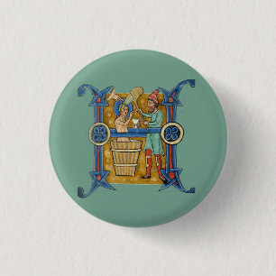 Badge Rond 2,50 Cm H initial éclairé