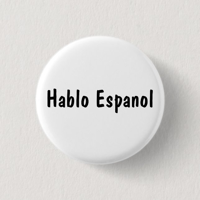 Badge Rond 2,50 Cm Hablo Espanol (Devant)