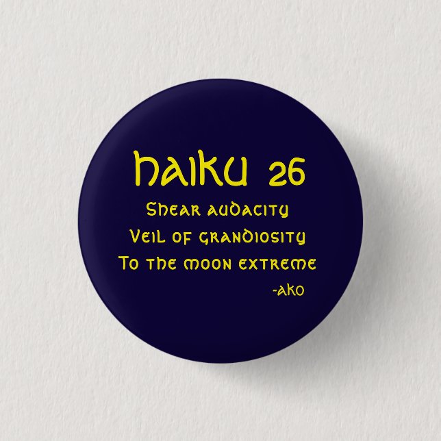 BADGE ROND 2,50 CM HAIKU 26 (Devant)